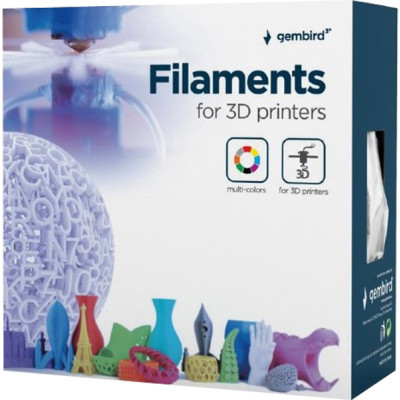 Пластик для 3D-принтера Gembird PLA+, 1.75 мм, 1 kg, silver (3DP-PLA+1.75-02-S)