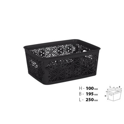 Кошик для зберігання Violet House 0501 1 Ажур Coffee 5 л (0501 1 Ажур COF б/кр. 5 л)