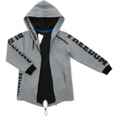 Куртка дитяча Blueland вітровка з капюшоном (10760-146B-gray)