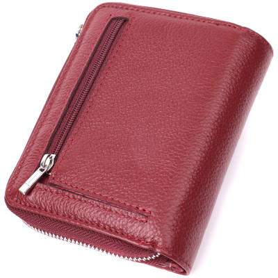 Гаманець ST Leather З натуральної шкіри Бордовий (22551)