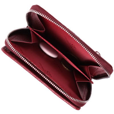 Гаманець ST Leather З натуральної шкіри Бордовий (22551)