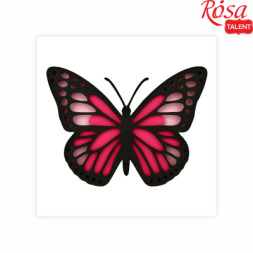 Картина по номерам Rosa Talent 3D Метелик 4 МДФ ґрунтоване, 4 шари, 17х17 см (4823098529033)