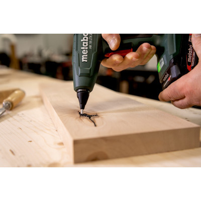 Клейовий пістолет Metabo HK 18 LTX 20, 18В, стрижні 11мм, подача 20г/хв (без АКБ та ЗП) (600797850)