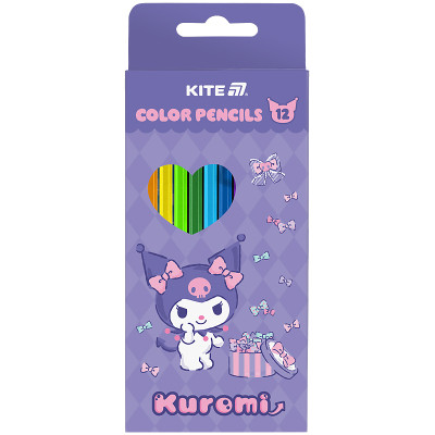 Олівці кольорові Kite Kuromi. HK-2 12 кольорів (HK25-051-2)