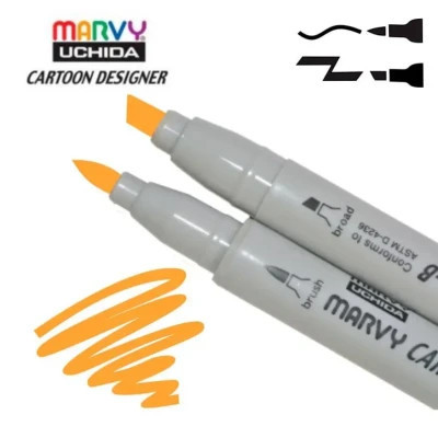 Художній маркер Marvy двосторонній 1900B-S Охра (752481291131)