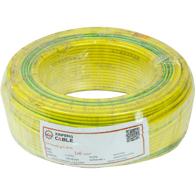 Кабель силовий мідь, одножильний, 6 мм, 100м=1бхт HiSmart (EL240142)