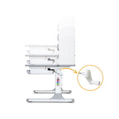Парта Mealux Edmonton Multicolor Grey з полицею (BD-610 W/МС + G с полкой)