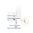Парта Mealux Edmonton Multicolor Grey з полицею (BD-610 W/МС + G с полкой)