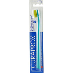 Зубна щітка Curaprox CS 5460 Ultra Soft Ультрам'яка D 0.10 мм Бірюзова із салатовою щетиною (CS 5460-29)