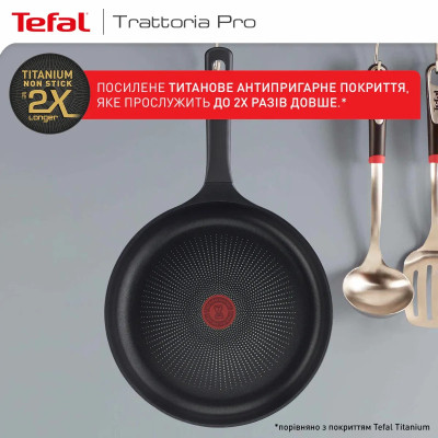 Сковорода Tefal Trattoria Pro, 28см, алюміній, бакеліт, сірий (G6120644)