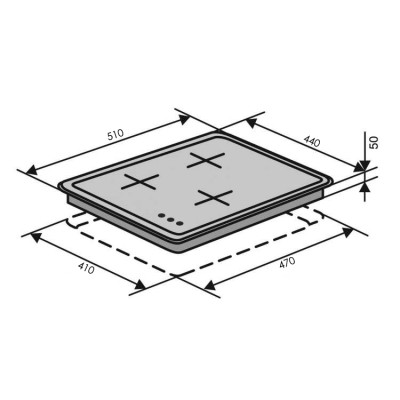 Варочна поверхня Ventolux HG430-G3G CS (IVORY)