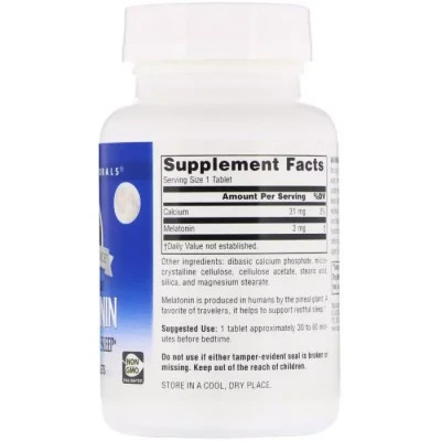 Амінокислота Source Naturals Мелатонін 3 мг, Sleep Science, 120 таблеток швидкої дії (SN0066)