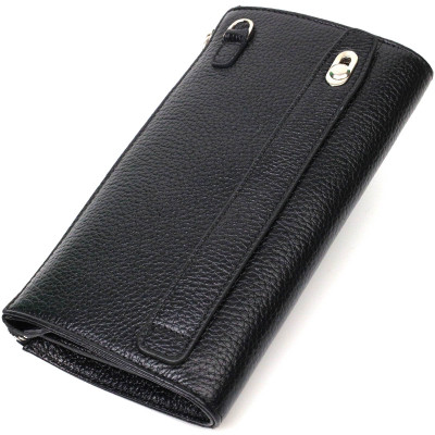 Сумка Bond Accessories З натуральної шкіри флотар Чорна (22050)