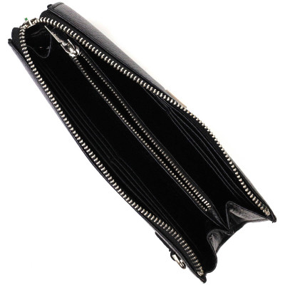 Сумка Bond Accessories З натуральної шкіри флотар Чорна (22050)