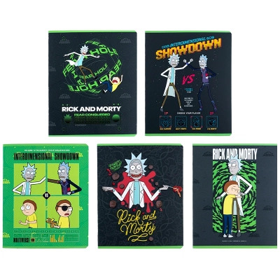 Зошит Kite Rick and Morty 24 аркушів, лінія (RM24-239)