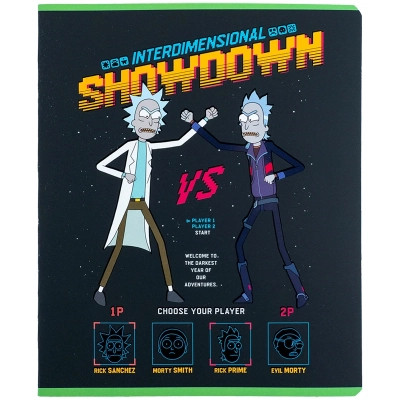 Зошит Kite Rick and Morty 24 аркушів, лінія (RM24-239)