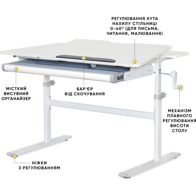 Парта Evo-kids TH-220 Grey (TH-220 W/G)
