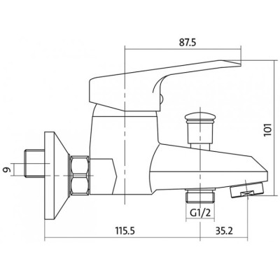 Змішувач Cersanit AMET (S951-003)