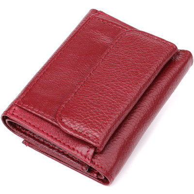 Гаманець ST Leather З натуральної шкіри Бордовий (23082)