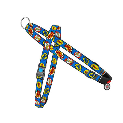 Шлея для собак WAUDOG Nylon з QR-паспортом &quot;ВАУ&quot; S (5463)