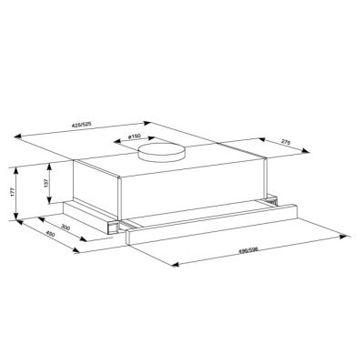 Витяжка кухонна Eleyus BREEZE 700 50 BG