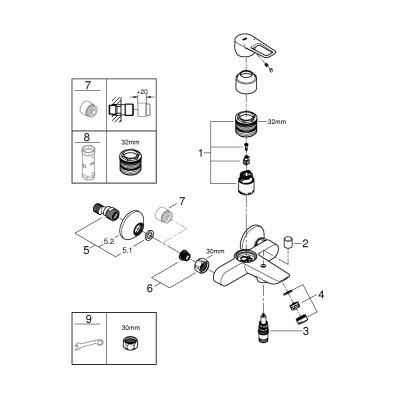 Змішувач Grohe BauLoop New (23603001)