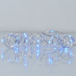 Гірлянда YES! Fun Нитка на мідному дроті 20 LED Синя 2 м Статична На батарейках (975025)