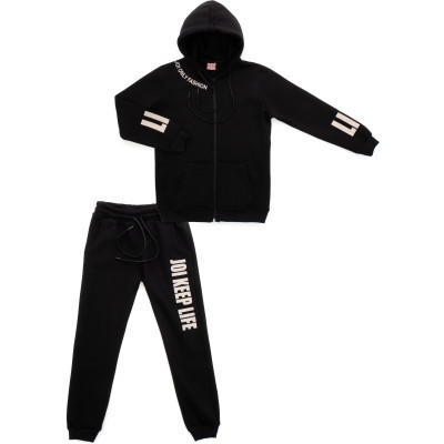 Спортивний костюм дитячий Joi флісовий (H-308-170G-black)