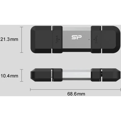 USB флеш накопичувач Silicon Power USB 256G SILICON POWER usb3.2+TypeC Mobile C51 (SP256GBUC3C51V1S)