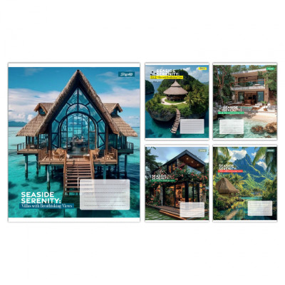 Зошит 1 вересня Seaside Serenity А5 60 аркушів клітинка (768038)