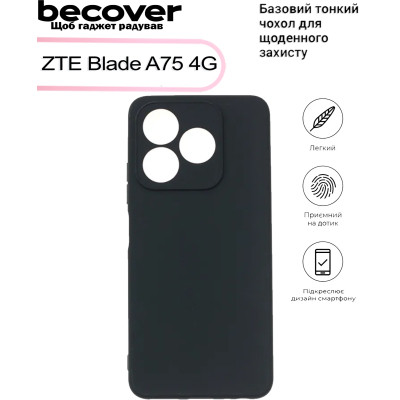 Чохол до мобільного телефона BeCover ZTE Blade A75 4G Black (713488)
