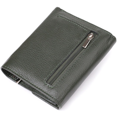 Гаманець ST Leather З натуральної шкіри Зелений (23074)