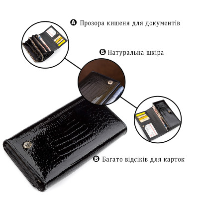Гаманець ST Leather Чорний (18433)
