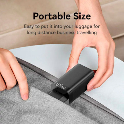 Зарядний пристрій Vention 3xUSB 65W (2xUSB-C+USB-A) PD3.0+QC4.0 black (FEDB0-EU)