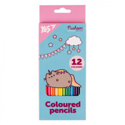 Олівці кольорові Yes 12 кол Pusheen бірюзовий (290721)