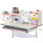 Парта Mealux Edmonton Multicolor Pink з полицею (BD-610 W/МС + PN с полкой)