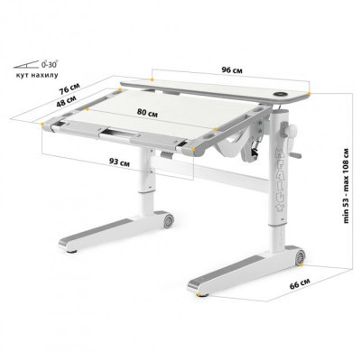 Парта Mealux Ergowood M Multicolor TG Energy (BD-800 TG/MC Energy)