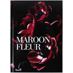 Книга записна Axent Maroon fleur А5, 96 аркушів, клітинка, тверда обкладинка (8459-1-A)