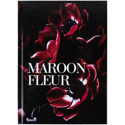 Книга записна Axent Maroon fleur А5, 96 аркушів, клітинка, тверда обкладинка (8459-1-A)
