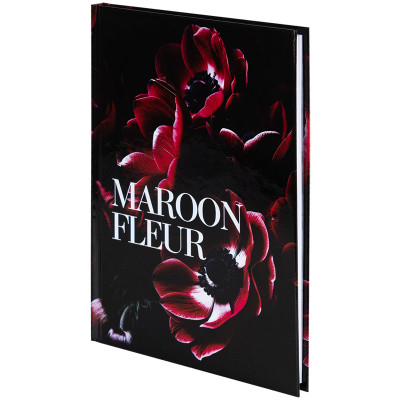 Книга записна Axent Maroon fleur А5, 96 аркушів, клітинка, тверда обкладинка (8459-1-A)