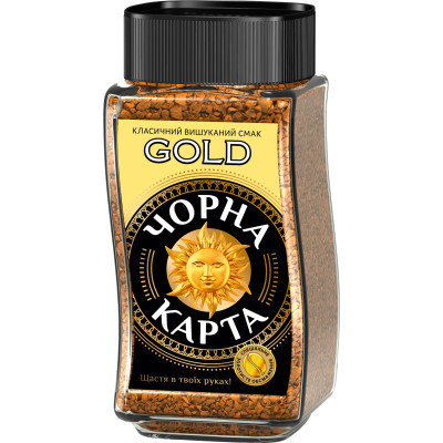 Кава ЧОРНА КАРТА розчинна 190г &quot;Gold&quot; (ck.51156)