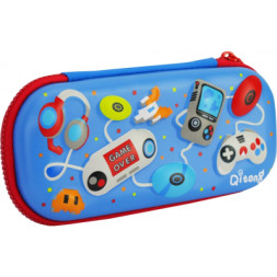 Пенал Cool For School з тисненням 1 відділення Чорний (QT-5697-Blue)