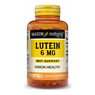 Антиоксидант Mason Natural Лютеїн 6мг, Lutein, 60 гелевих капсул (MAV13665)