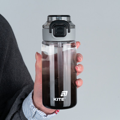 Поїльник-непроливайка Kite 600 мл, чорна (K25-1212-1)