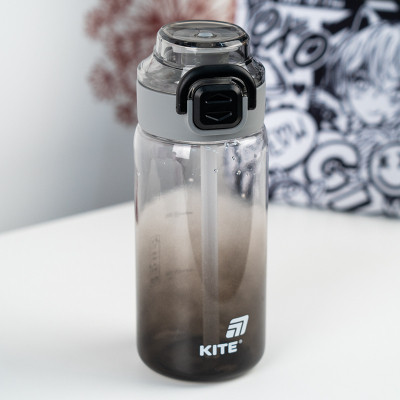 Поїльник-непроливайка Kite 600 мл, чорна (K25-1212-1)