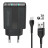 Зарядний пристрій Grand-X CH-15T 5V 2,4A 2USB Black + cable USB -&gt; Type-C (CH-15T)