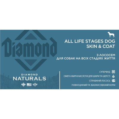Сухий корм для собак Diamond Naturals All Life Stages Dog Skin&amp;Coat 2 кг (0074198615636)