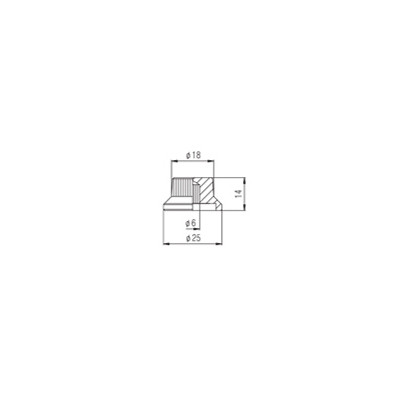 Ручка для потенціометра Paxphil Push-On St-Style Metal Knob Chrome (NB051 CR)