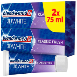 Зубна паста Blend-a-med 3D White Класична свіжість 2 х 75 мл (8006540792940)