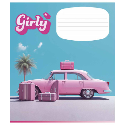Зошит Школярик Girly 12 аркушів лінія (012-3330L)